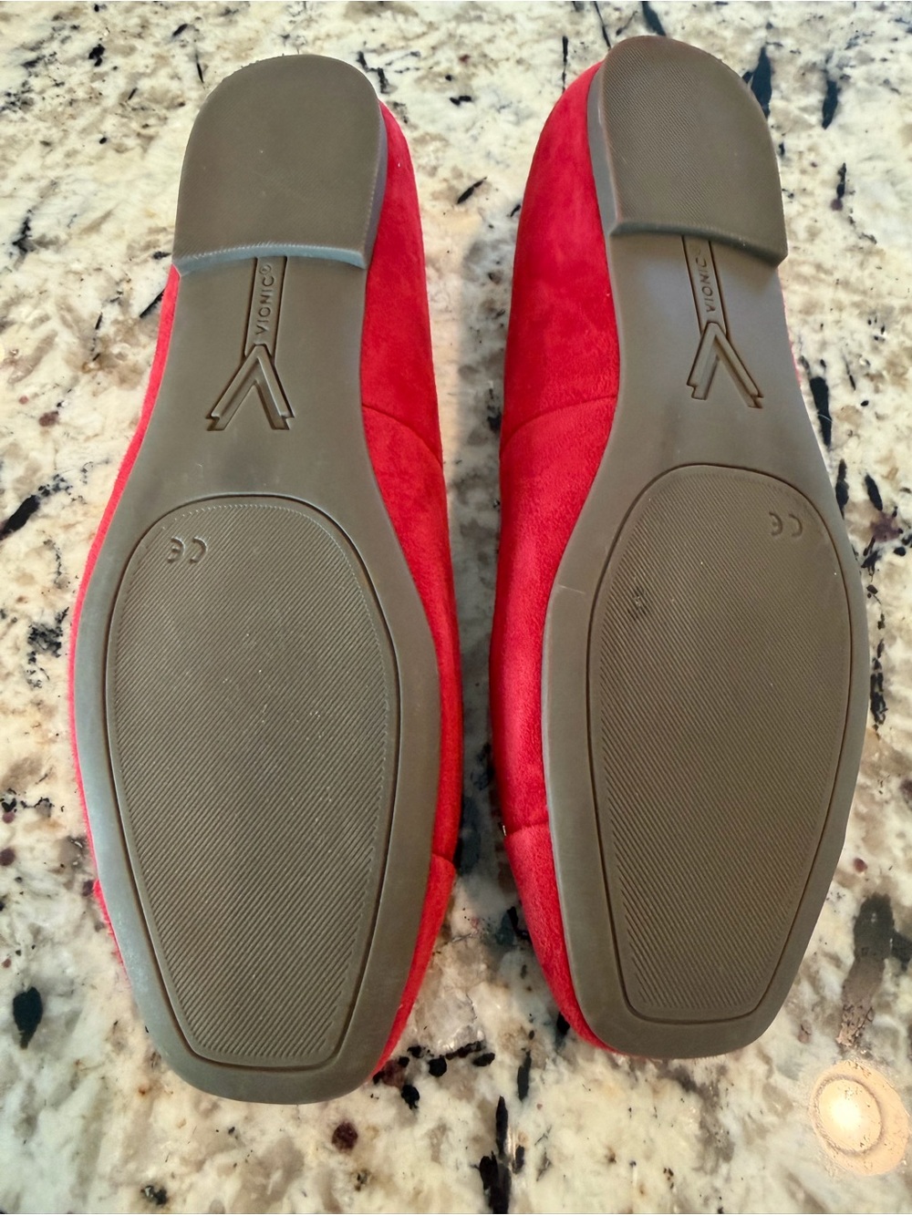 Vionic Klara Red Suede Ballet Flats Square Toe 8 - Picture 8 of 11